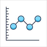 Graph line icon illustration vector