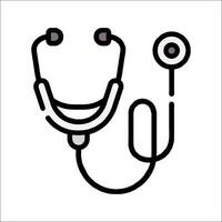 A stethoscope icon on a white background vector