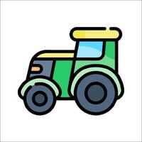 A cartoon tractor on a white background vector