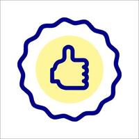 A thumbs up icon on a white background vector