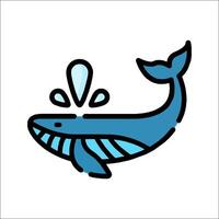 A whale with water coming out of its mouth vector