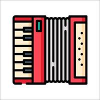 An accordion icon on a white background vector