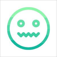 A green and white smiley face icon vector