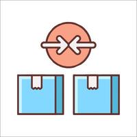 A pair of boxes with a red cross on top vector