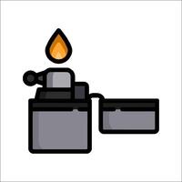 A lighter with a flame on top of it vector