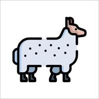 A llama is standing in a line on a white background vector