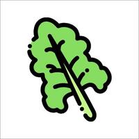 A green leaf icon on a white background vector