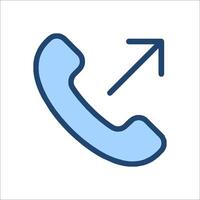 A phone icon with an arrow pointing up vector