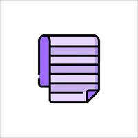 A purple document icon on a white background vector