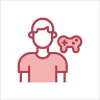 A man with a controller icon vector