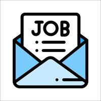 Job letter icon with envelope vector