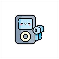 An mp3 player with a key in its hand vector