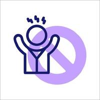 Noise cancellation icon line icon vector