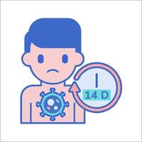 Illustration of a man with a virus and a heart vector