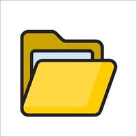 A folder icon on a white background vector