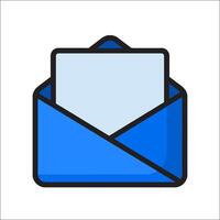 An email envelope icon on a white background vector