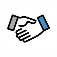 A handshake icon on a white background vector