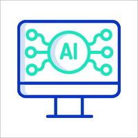 Ai technology in the workplace vector