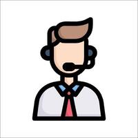 Call center operator icon illustration vector