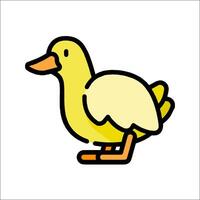 A cartoon duck on a white background vector