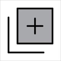 A square with a plus sign on it vector