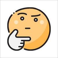 A cartoon emoticion with a finger pointing up vector