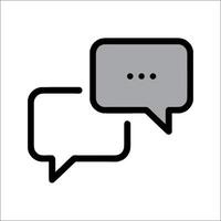 Two speech bubbles icon on white background vector
