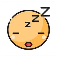 A cartoon face with a sleeping face vector
