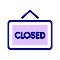 A closed sign on a white background vector