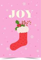 Hand drawn abstract fun Merry Christmas greeting card isolated on white background vector