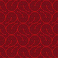 Red and blue overlapping wavy lines geometric pattern in japanese style. Retro interlaced wave seigaiha spiral lines background art. vector