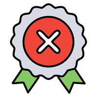Medal or badge color icon design vector