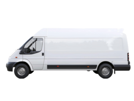 Isolated White Van for Delivery on Clear Background png
