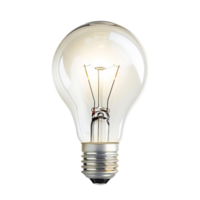 Lightbulb Isolated with Glow on Transparent Background png