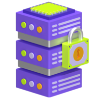 Database Server Security 3D Icon png