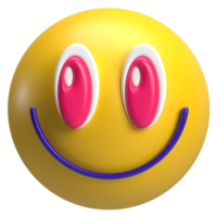 Smile Emoji Face 3D Element png