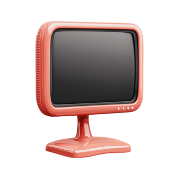 retro Orange Computer Monitor mit gerundet Kanten auf transparent Hintergrund png