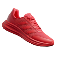 Red running shoe with stylish design on a transparent background png