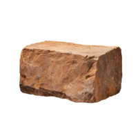 Rough rectangular rock, transparent background png
