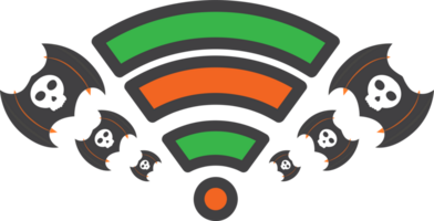a wifi symbol with skulls and skulls png