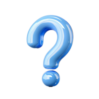 Blue question mark icon on transparent background, symbolizing inquiry and information png