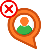 chat with user and delete icon png