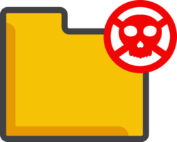file folder icon with a skull and cross png