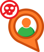 chat with user and warning icon png