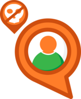 chat with user and location icon png