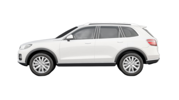 vit sUV bil sida se på transparent bakgrund, symboliserar modern fordon design och transport png