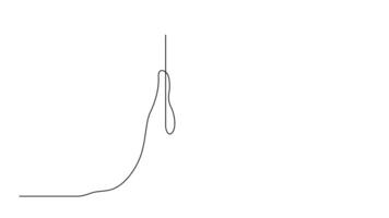 animated hand using smartphone continuous one line 4K video