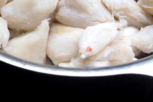 The texture of Crab Meat, the ingredient to cooking photo