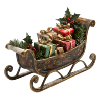 A sleigh with presents on it png
