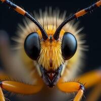 macro of a wasp photo